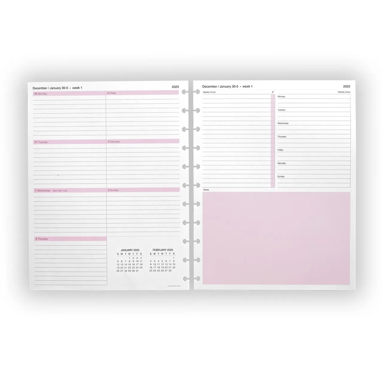 Levenger 2026 Circa Modern smartPlanner Weekly Agenda Refill Clearance