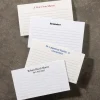 Levenger 250 Personalized Wallet Cards, Horizontal Ruled New