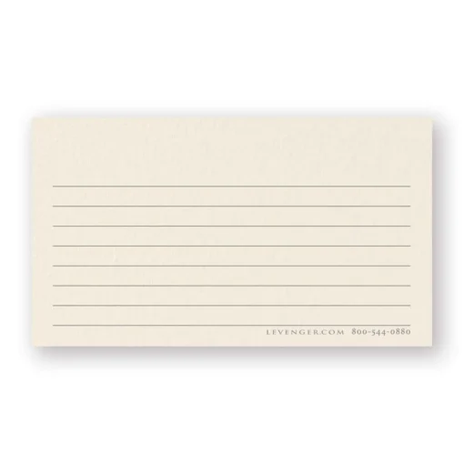 Levenger 250 Personalized Wallet Cards, Horizontal Ruled New