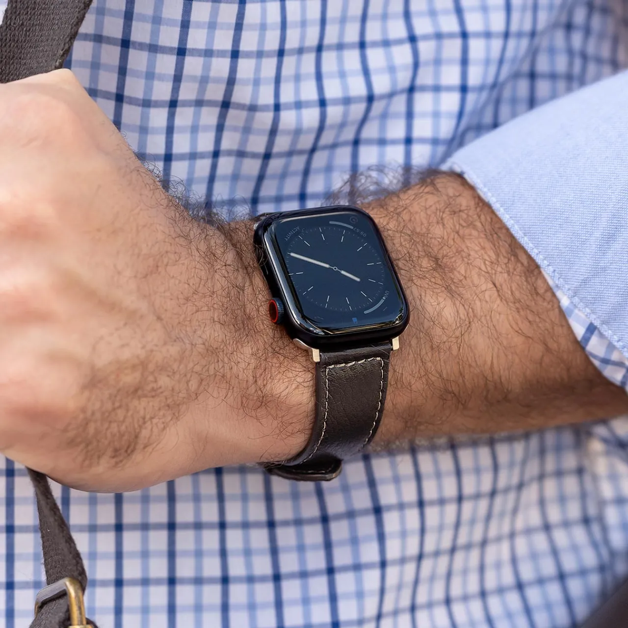 Levenger Bomber Jacket Apple Watch Strap Mocha