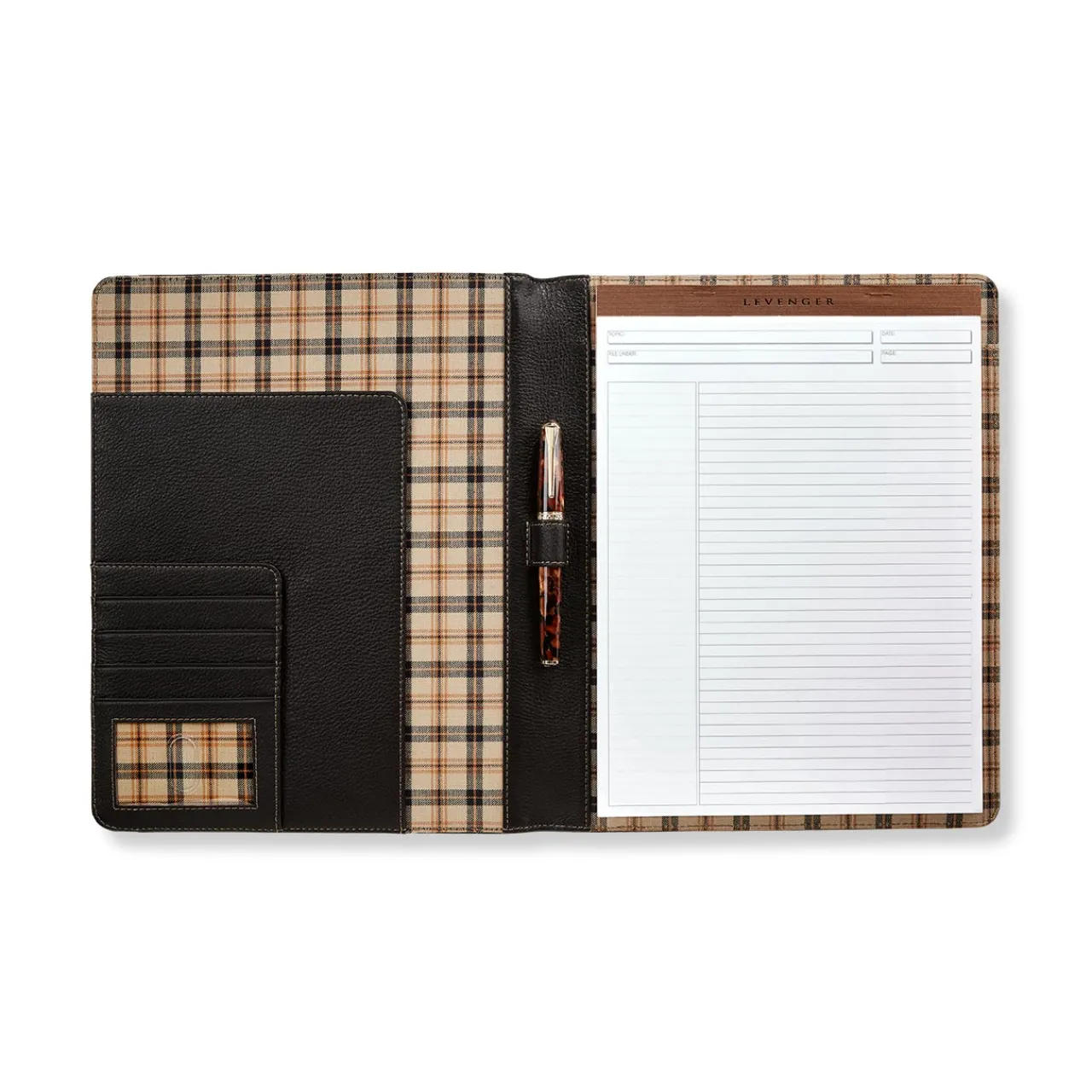 Levenger Bomber Jacket Tuckaway Folio Mocha Discount