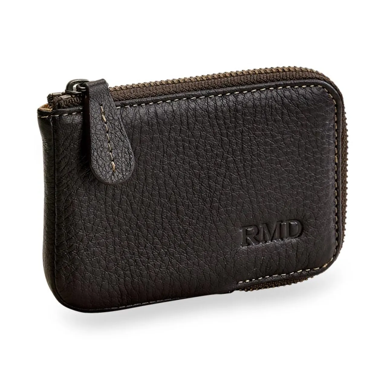 Levenger Bomber Jacket Zip Card Wallet Mocha Discount