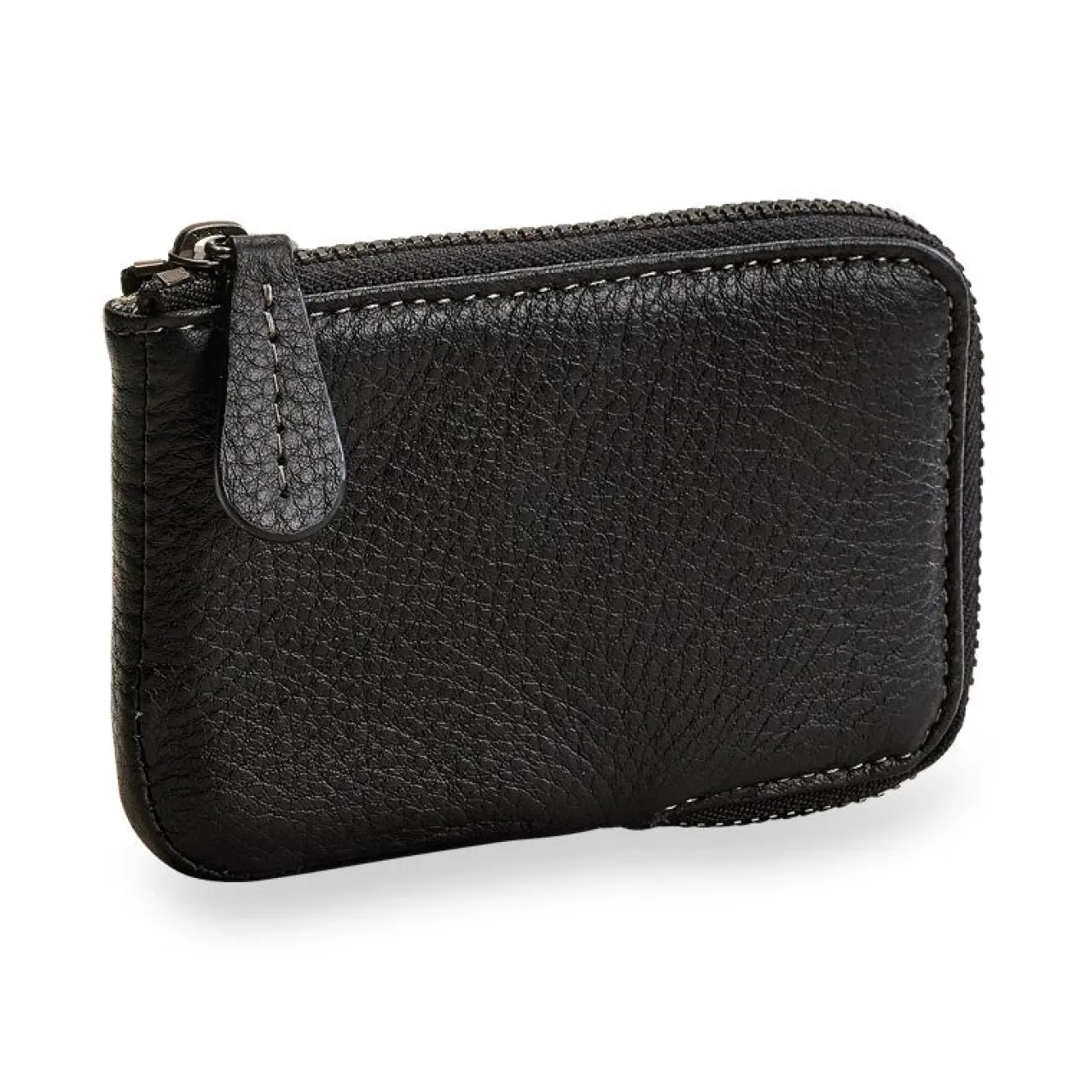 Levenger Bomber Jacket Zip Card Wallet Mocha Discount