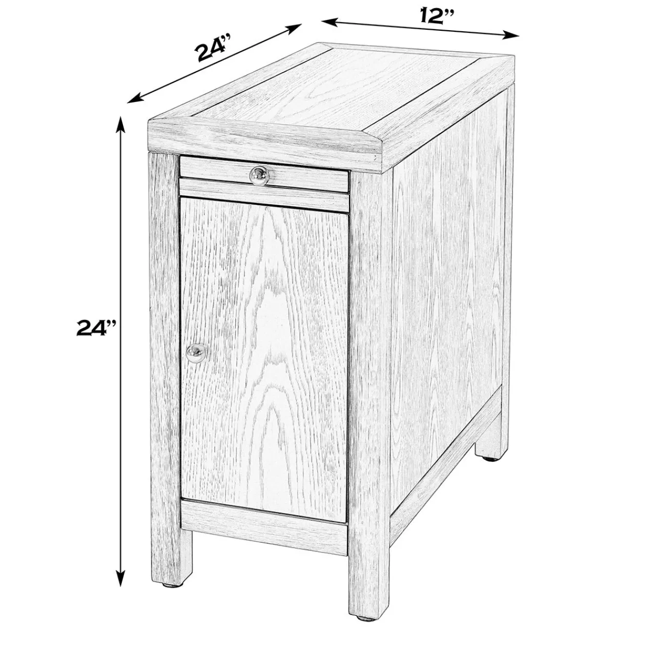 Levenger Chairside Cupboard End Table Clearance