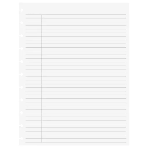 Levenger Circa College Ruled without Title Box Discbound Refill (100 sheets)