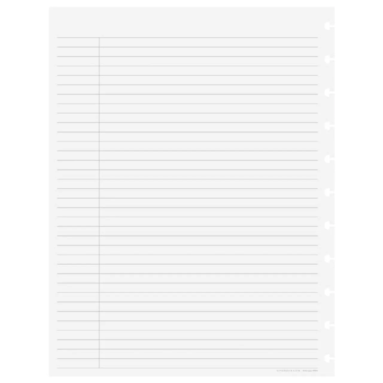 Levenger Circa College Ruled without Title Box Discbound Refill (100 sheets)