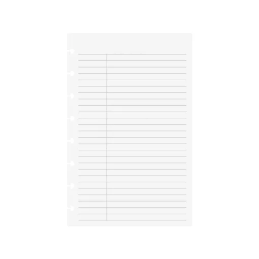 Levenger Circa College Ruled without Title Box Discbound Refill (100 sheets)