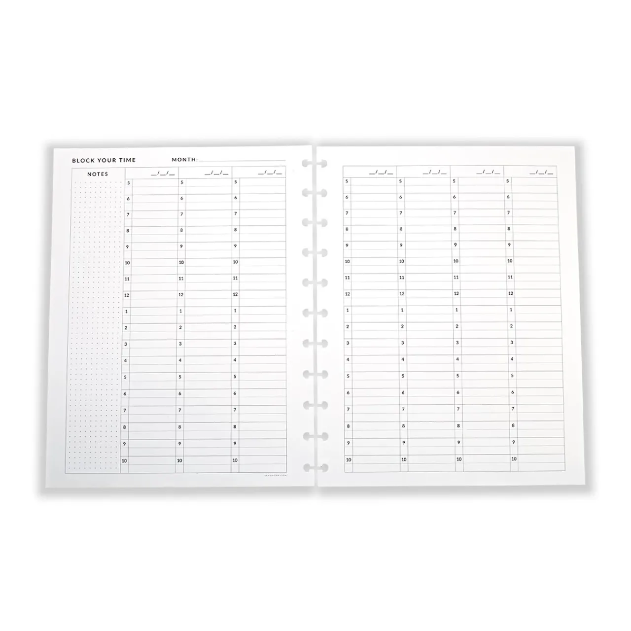 Levenger Circa Discbound Notebook Time Tracker Set Outlet