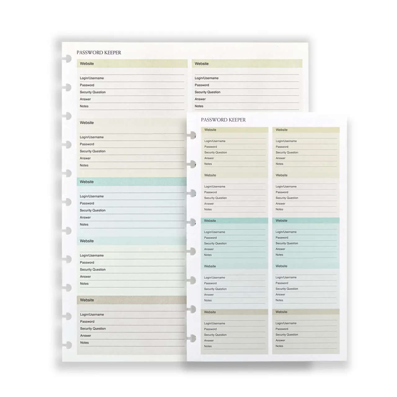 Levenger Circa Password Keeper Discbound Refill (25 sheets)