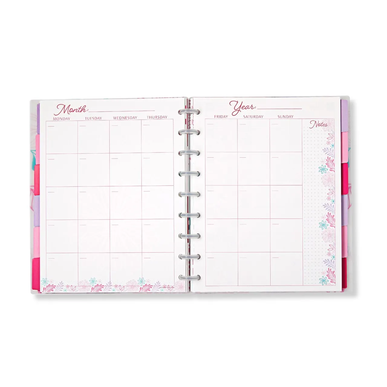 Levenger Circa Secret Garden Weekly/Monthly Undated Agenda Notebook Clearance
