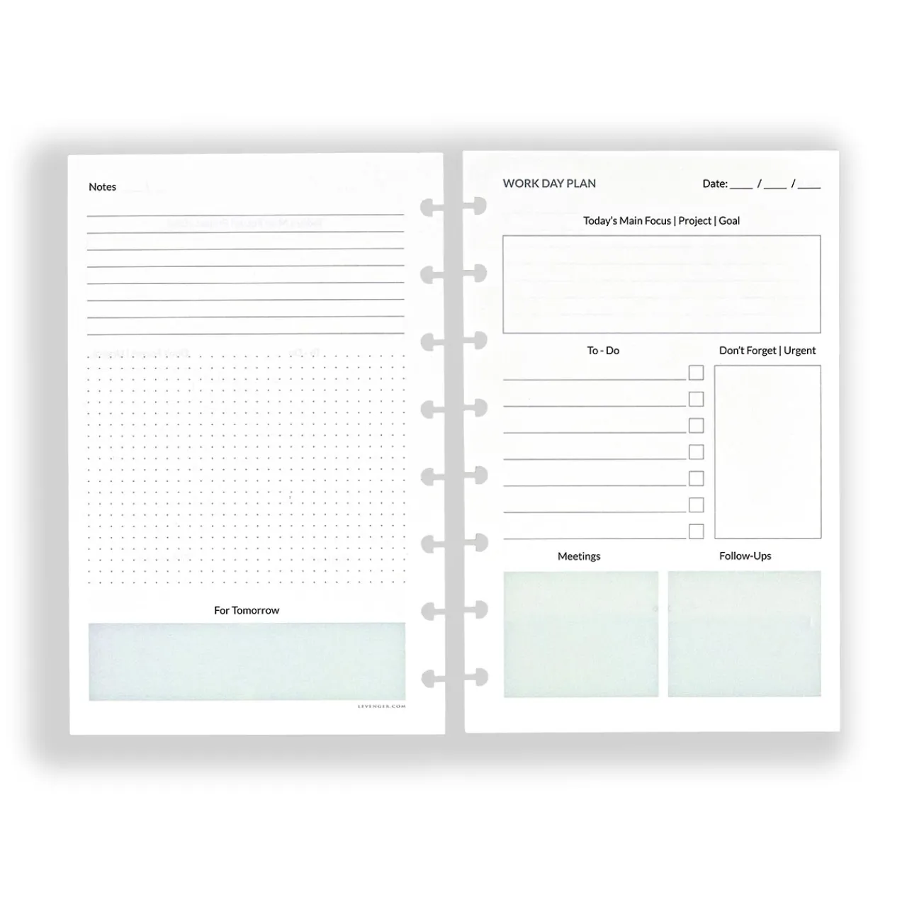 Levenger Circa Workweek Planner Refill Sale