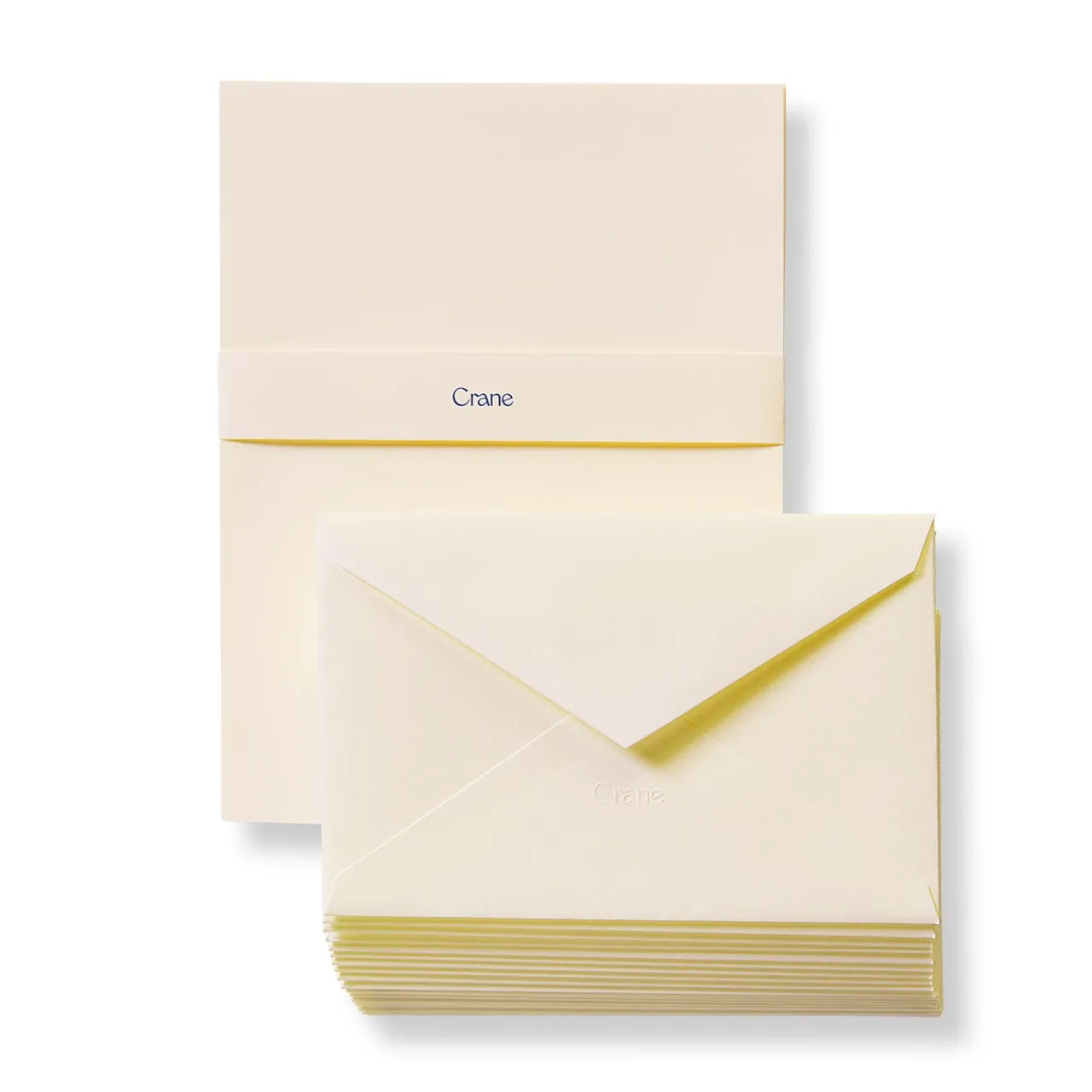 Levenger Crane Kent Half-Sheet Writing Paper and Envelopes Pearl White Online