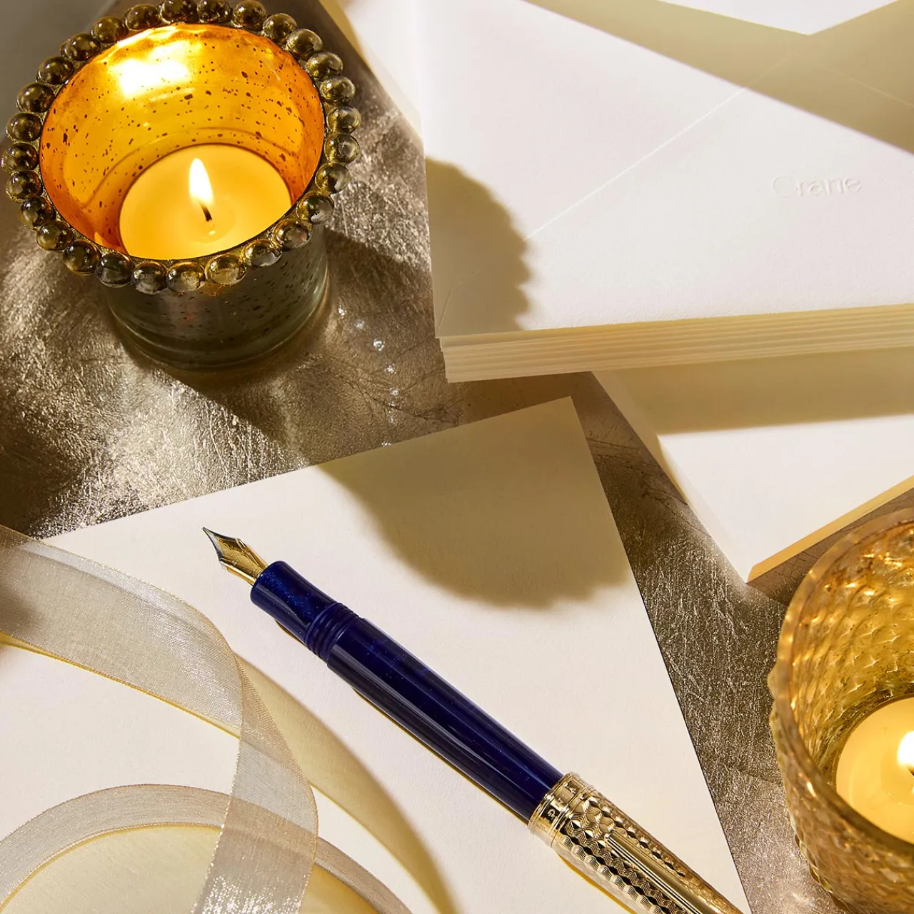 Levenger Crane Kent Half-Sheet Writing Paper and Envelopes Pearl White Online