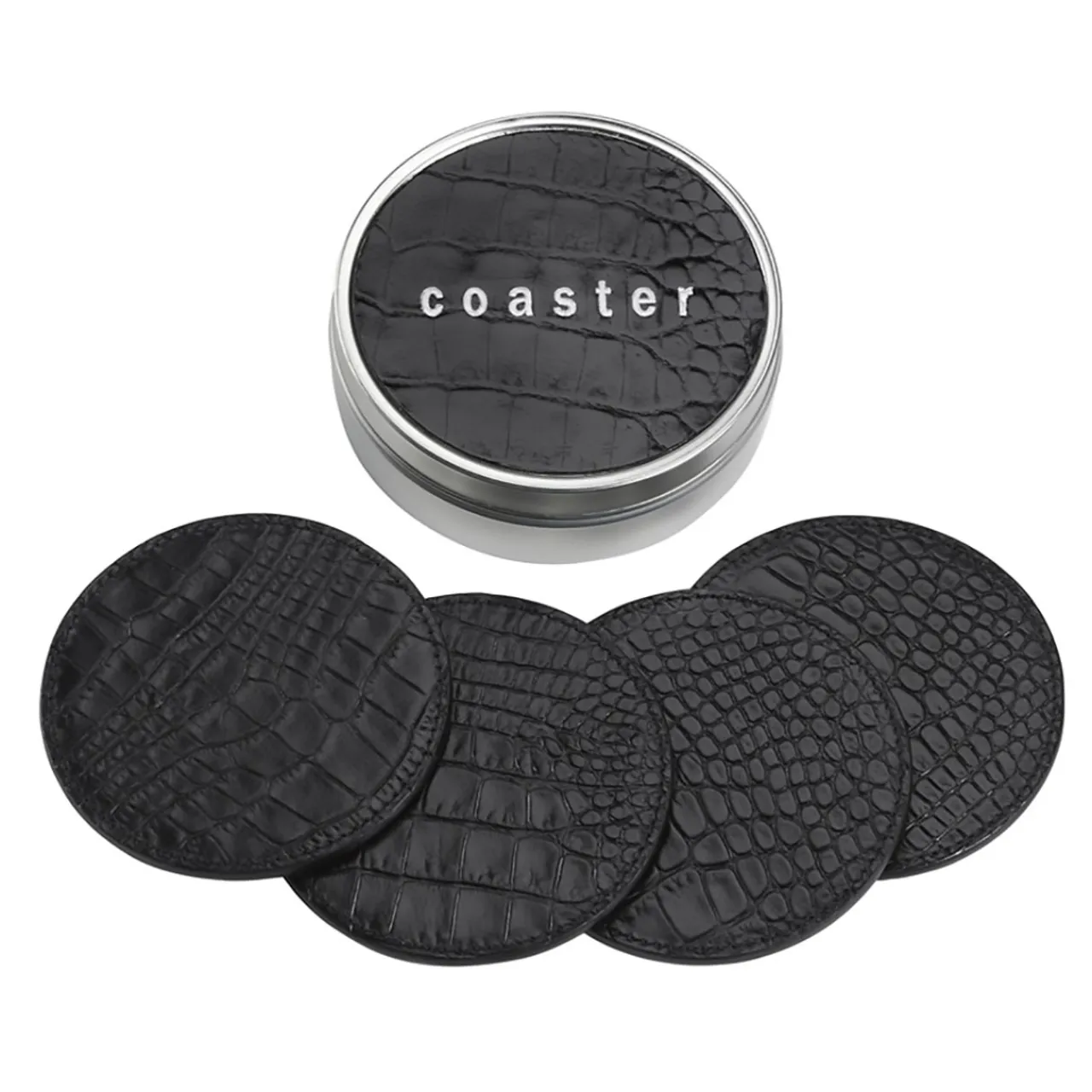 Levenger Croc Embossed Leather Coasters