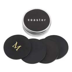 Levenger Leather Coasters with Tin Box Clearance