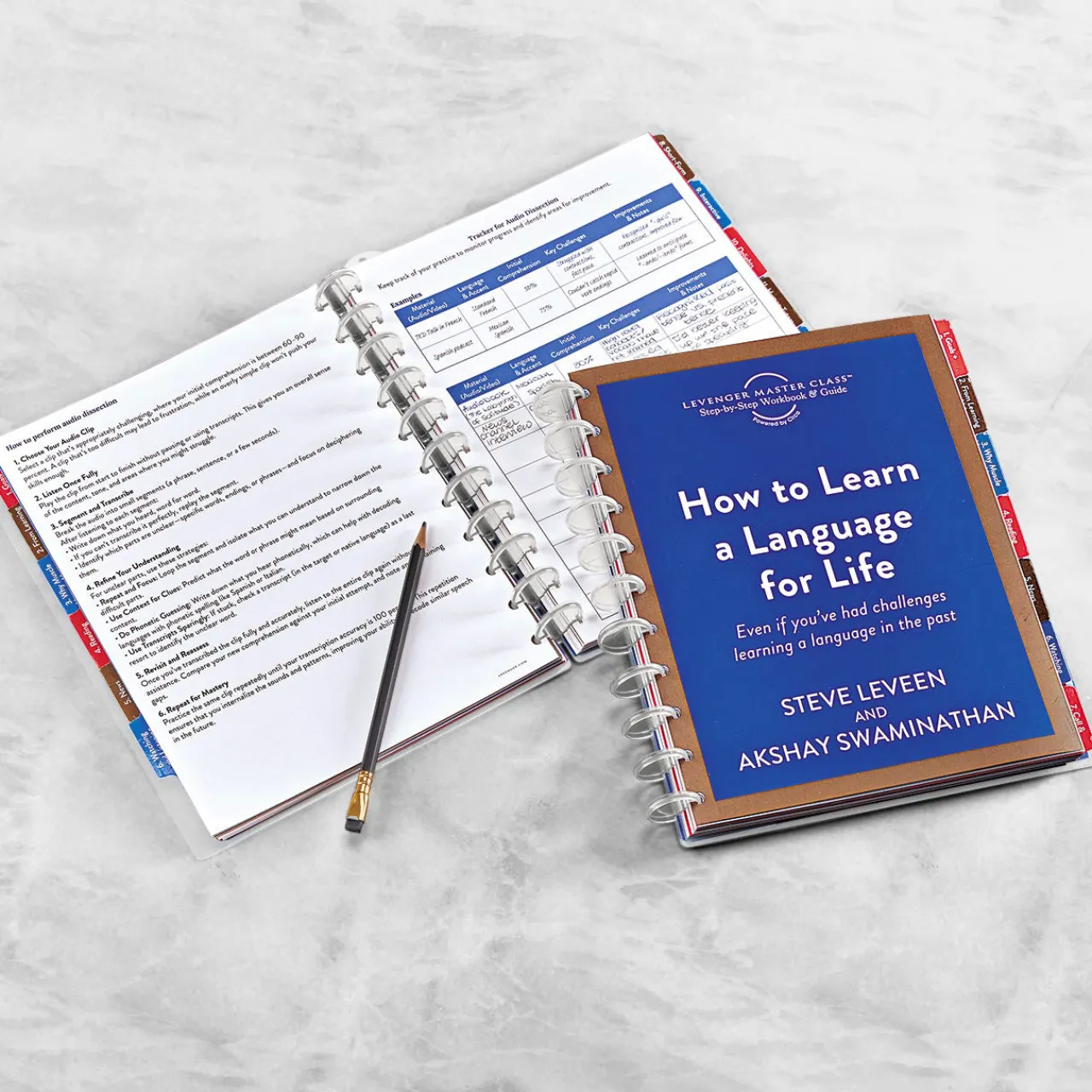 Levenger Master Class How to Learn a Language for Life Circa Workbook Best