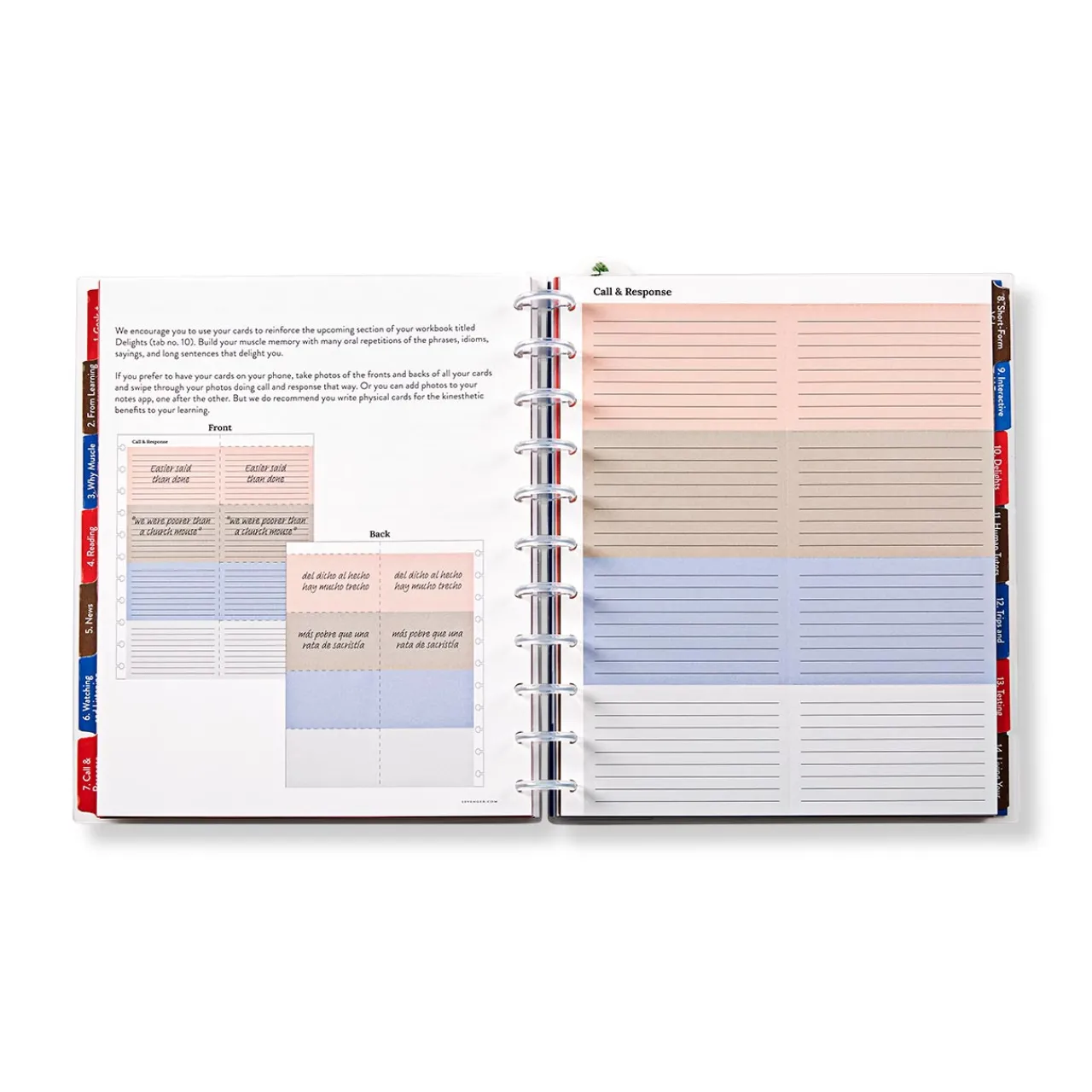 Levenger Master Class How to Learn a Language for Life Circa Workbook Best