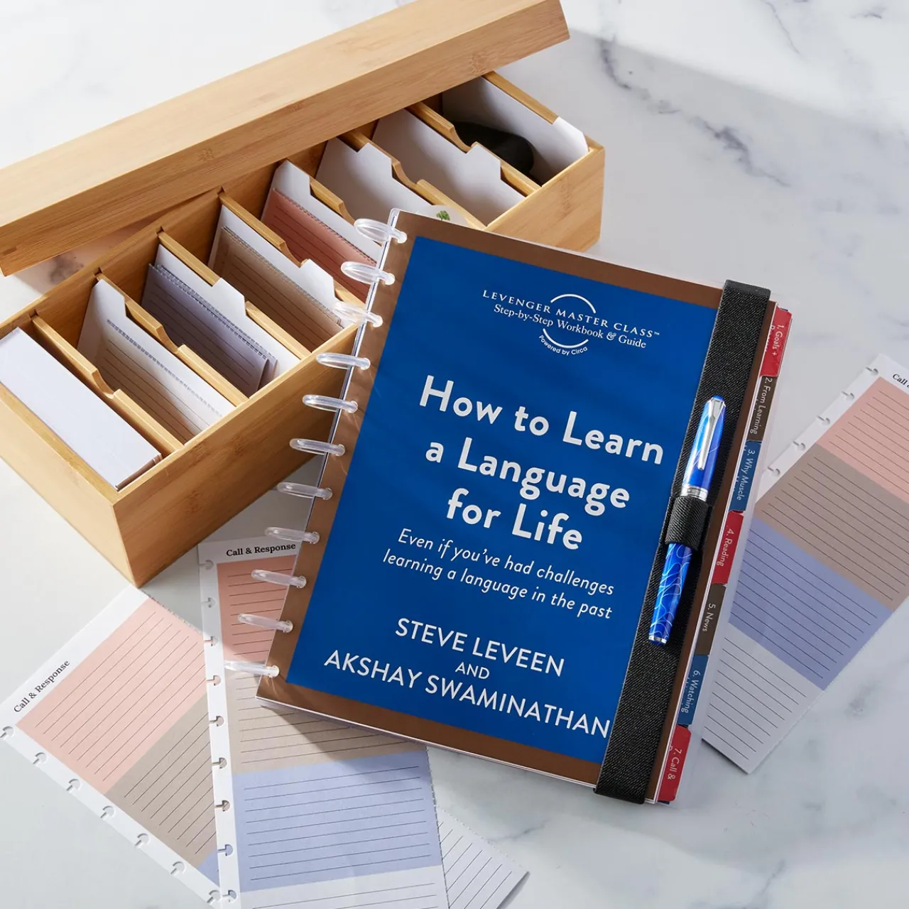 Levenger Master Class How to Learn a Language For Life Circa Workbook Bundle