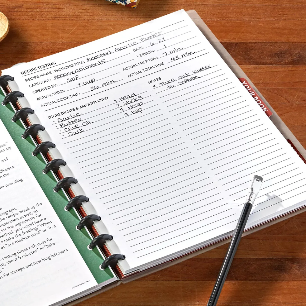 Levenger Master Class How to Write a Cookbook Circa Workbook Clearance