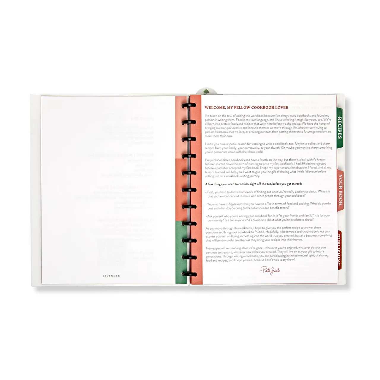 Levenger Master Class How to Write a Cookbook Circa Workbook Clearance