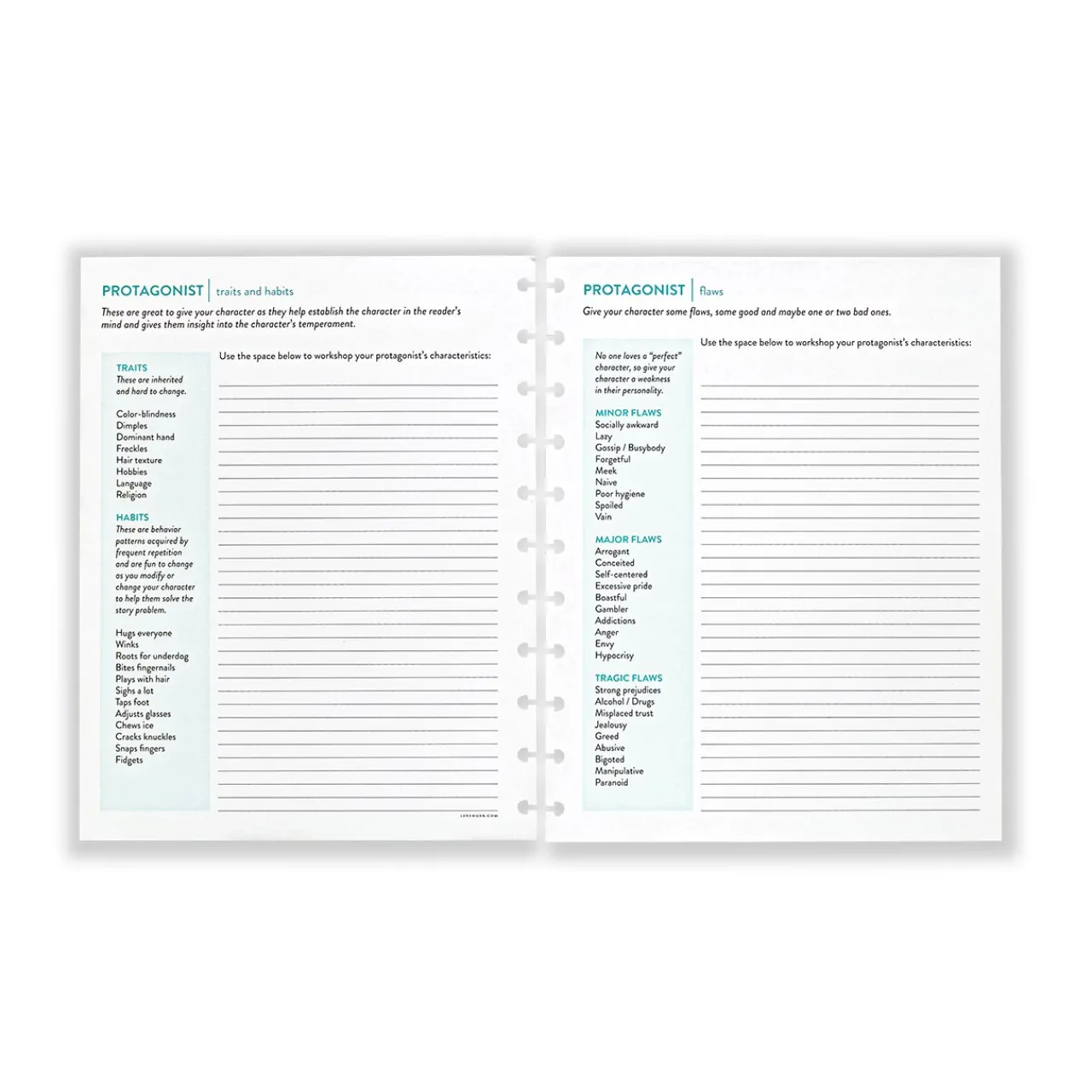 Levenger Master Class Writing a Novel Circa Workbook Best