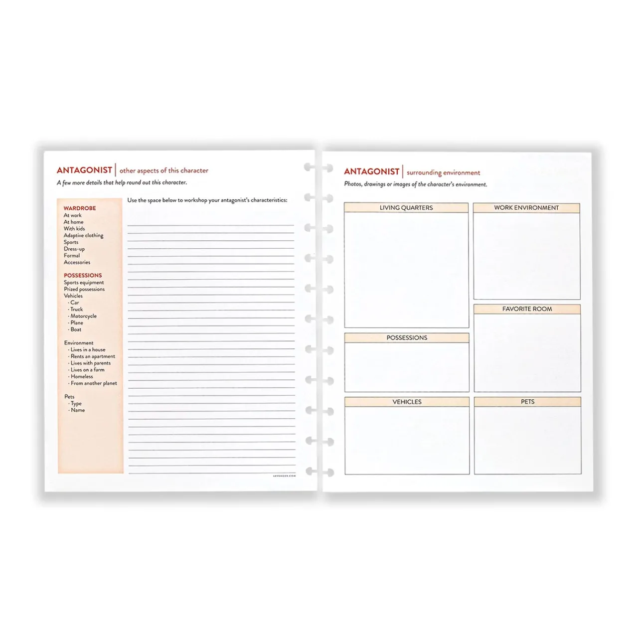 Levenger Master Class Writing a Novel Circa Workbook Best