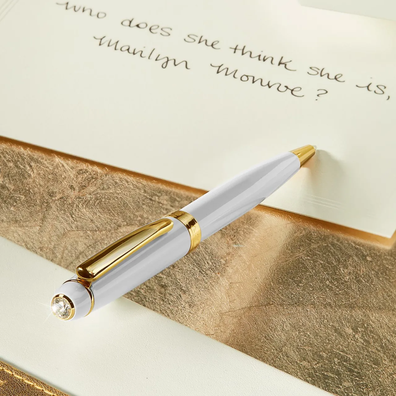 Levenger Marilyn Monroe Diamonds Ballpoint Pen White Outlet