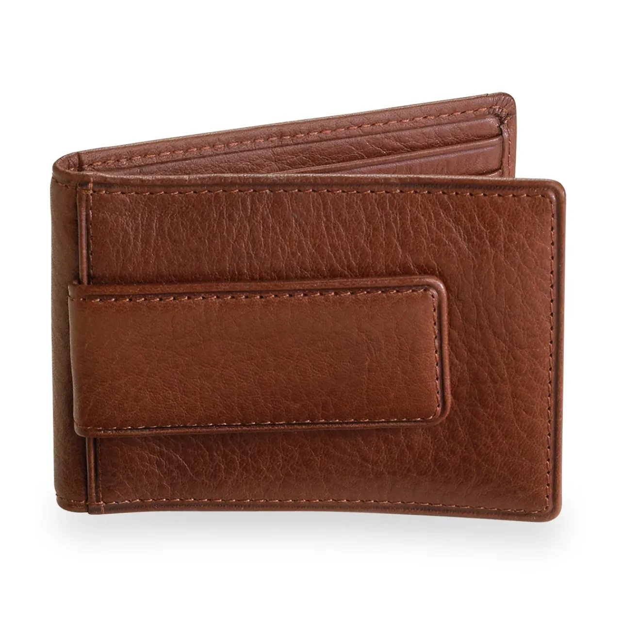 Levenger Privacy BiFold Money Clip Wallet Brandy Online